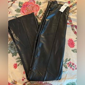 Abercrombie & Fitch Vegan Leather Flare pants